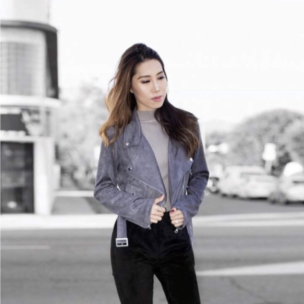 Rock Etiquette Gray Moto Jacket in Size Medium